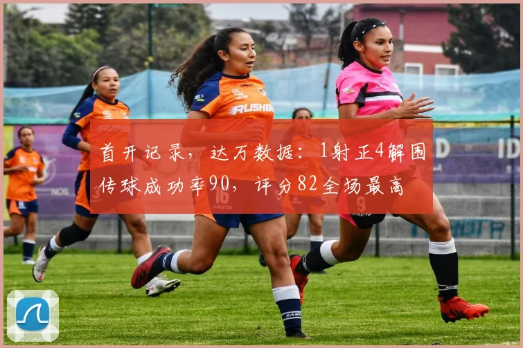 首开记录，达万数据：1射正4解围传球成功率90，评分82全场最高